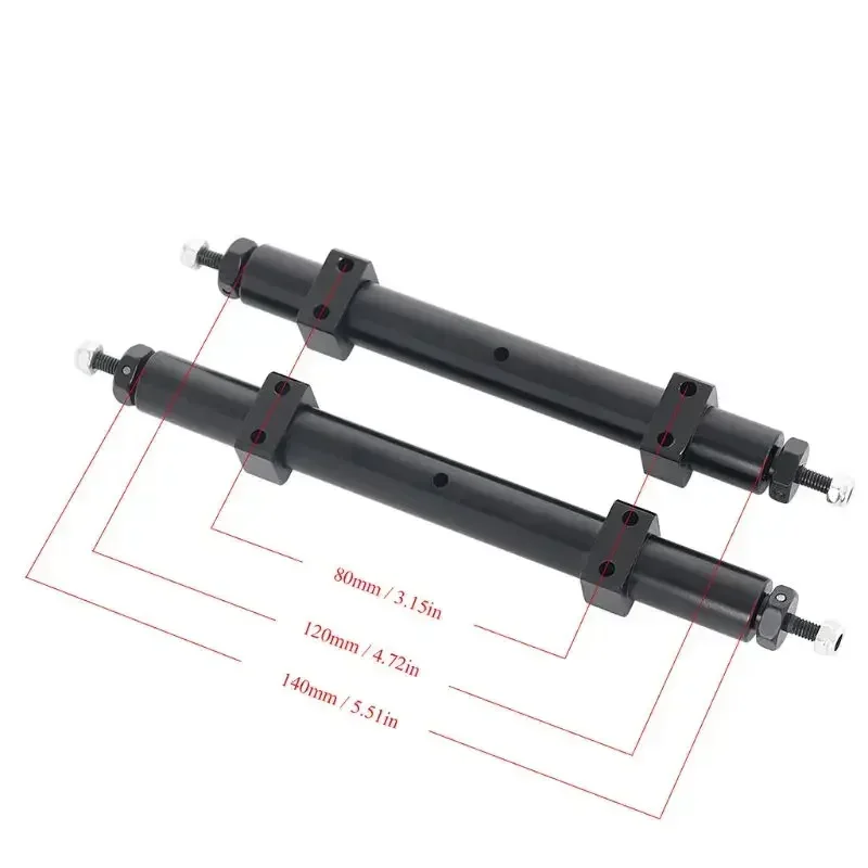 المحور الخلفي المعدني غير بالطاقة 120mm140mm لشاحنة مقطورة RC 1/14 Tamiya لتقوم بها بنفسك أجزاء ترقية التعديل