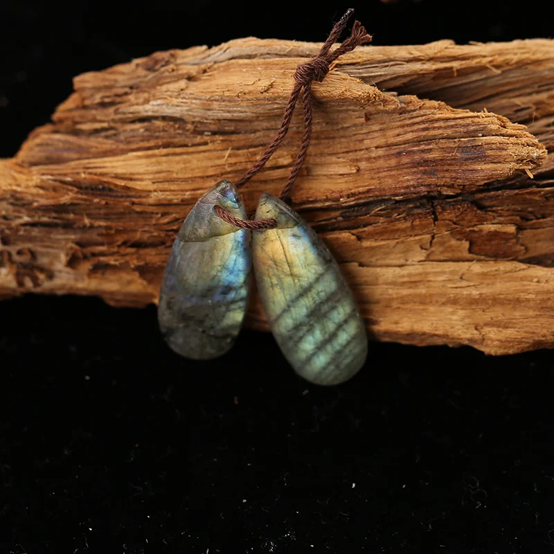 

B&F Labradorite Earring Beads for Jewelry Making, Handmade Natural stones beads, Stones for jewelry Making Supplies