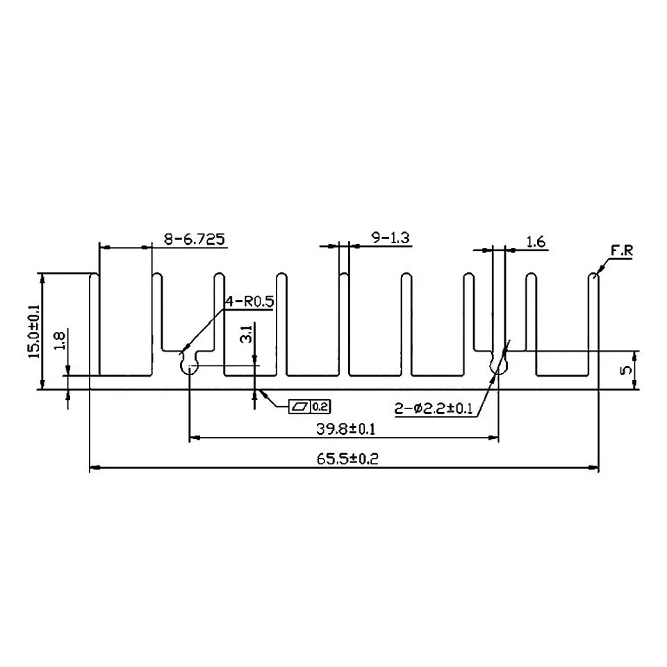 LED Heat Sink Aluminum Alloy 75x65x15mm Heatsink Radiator Speed Controller Circuit Board LED Driver Aluminum Block