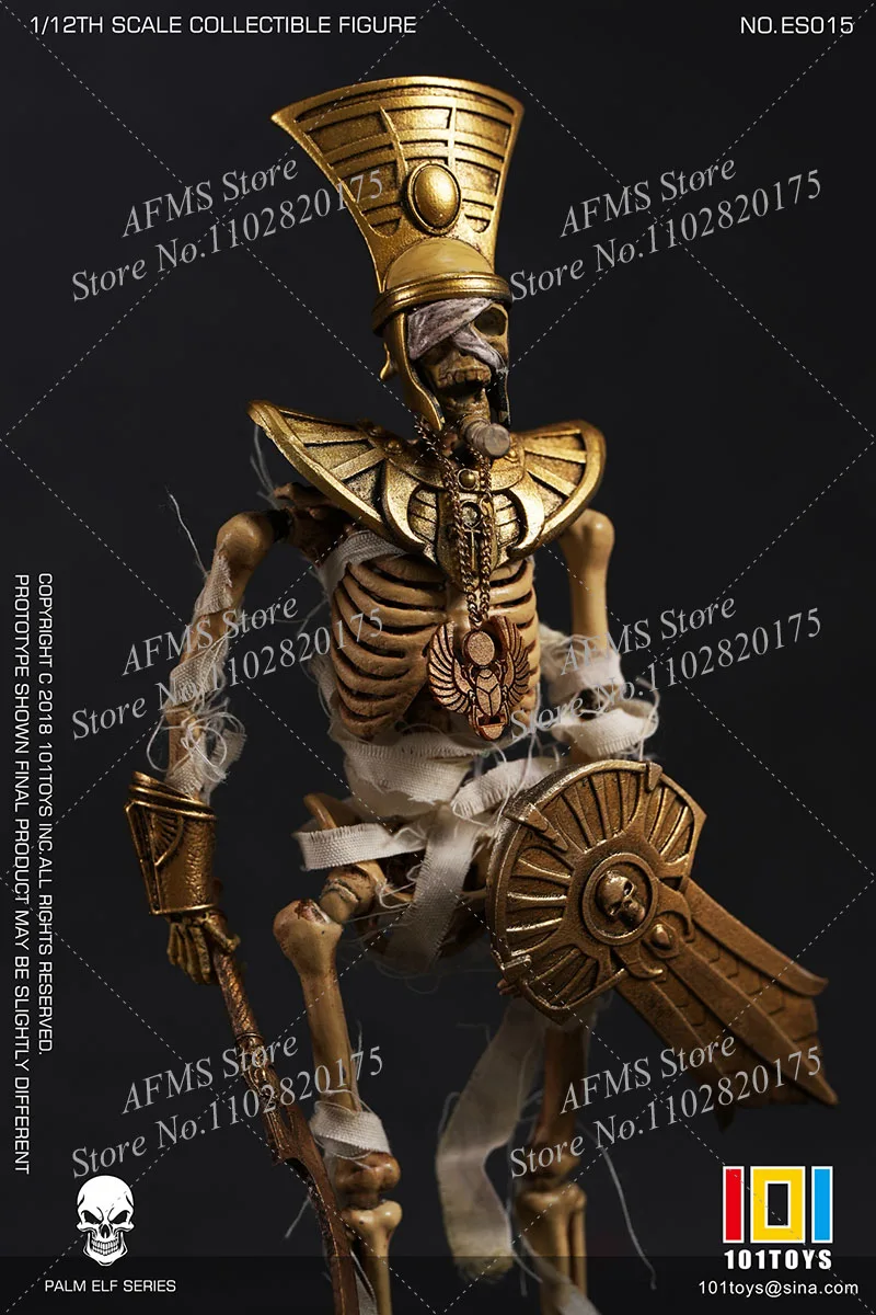 101TOYS ES013-015 1/12 Scale Collectible Figue Palm Elf Series Egyptian Mummy Skeleton 6Inch Action Figure Model Toys Dolls