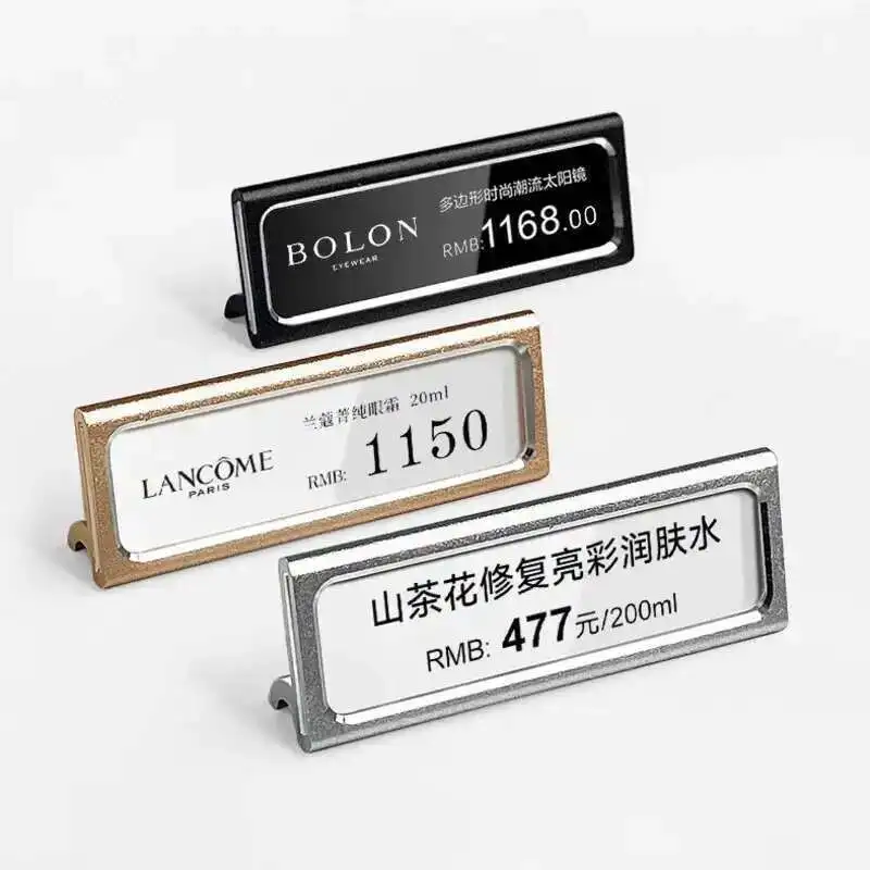 Porte-enseigne en métal, support, étiquette de prix, porte-carte, présentoir publicitaire, mini porte-carte papier, 59x17mm, JXPR