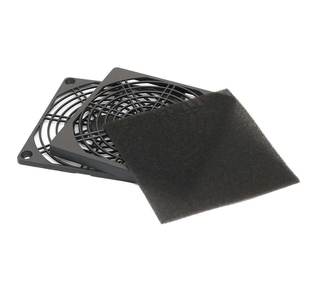 2pcs Computer Power Supply Case 120mm Dustproof Fan Filter Screen Dust Filter Suitable for 120mm X 12mm Computer Case Fan Black