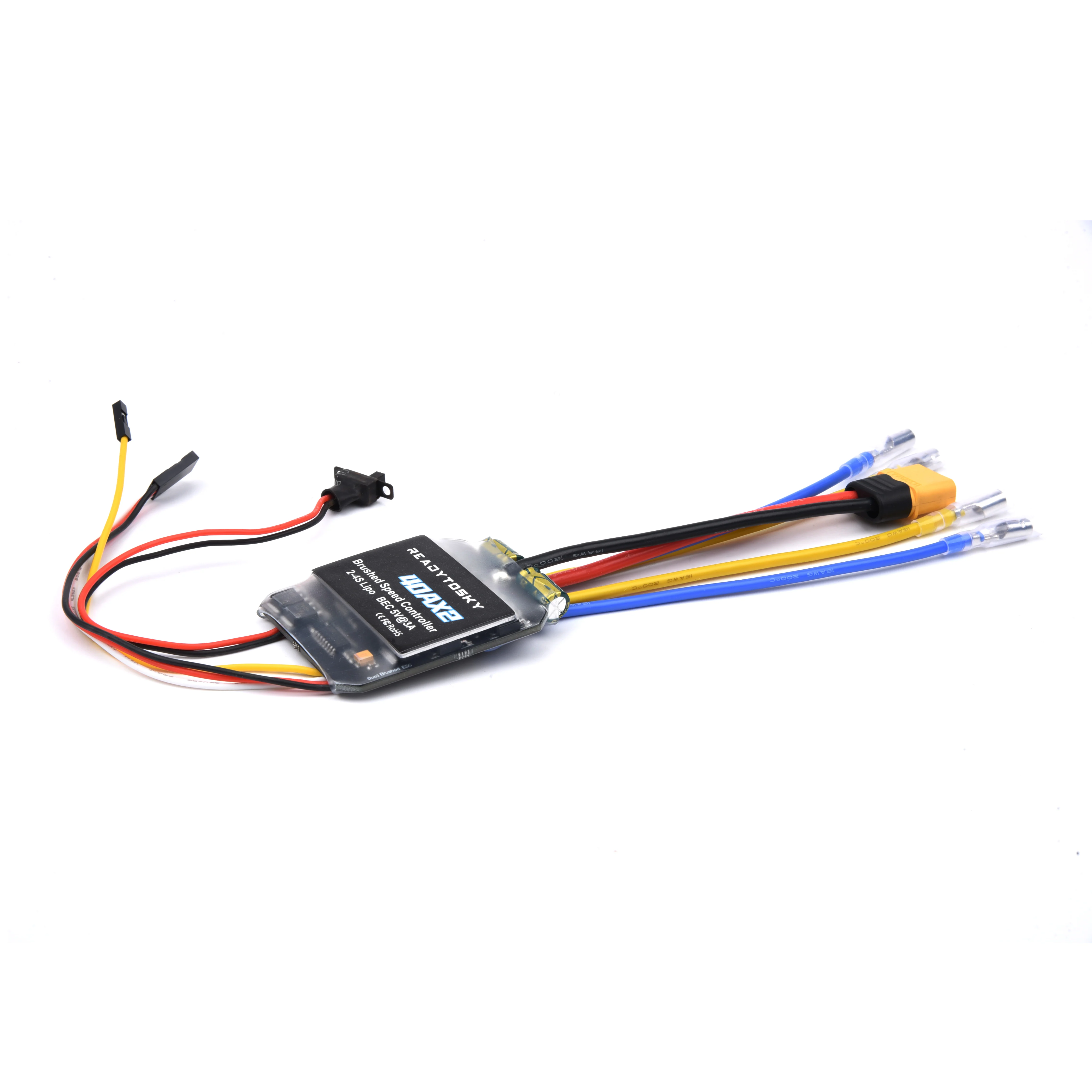 40A Dual Way Bidirectional Brushed Electric Speed Controller 40A x 2 Mixed Control ESC 6-15V for RC Tank/Speed Difference Boat