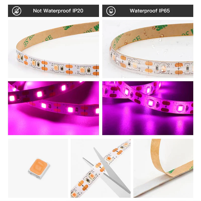 LED Grow Light Full Spectrum USB Grow Light Strip 0,5m 1m 2m 2835 Chip LED Phyto Lamp for Plants Flowers Greenhouse Hydroponic