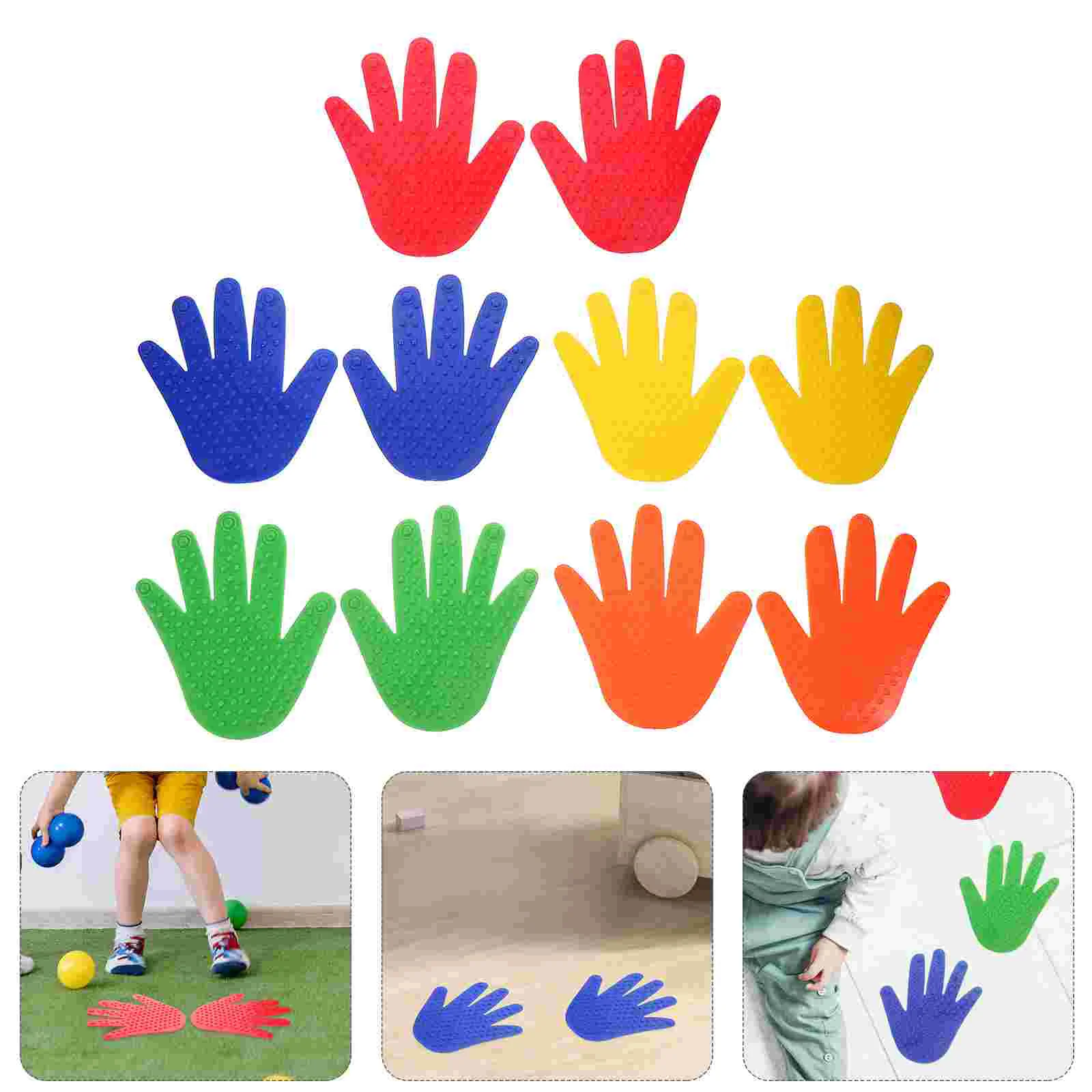 

Tactile Massage Hand Foot Prints Carpet Spots Markers Stars Shaped Floor Numbered for Classroom Sensory Mats Kids Toys