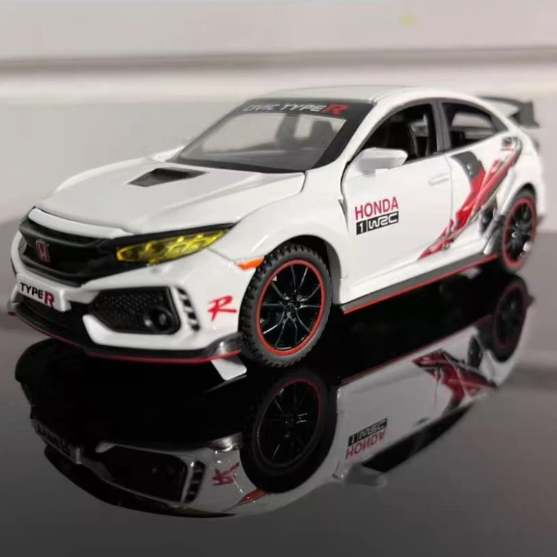 1/32 هوندا سيفيك Type-R سوبر تعديل سيارة رياضية سبيكة معدنية دييكاست نموذج سيارة جمع نموذج الحلي هدايا لصديقها