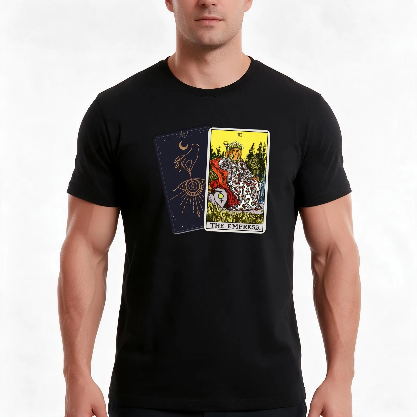 The Empress Tarot Card Meaning The Empress Tarot Card T-Shirt Summer Casual Cotton Tee Oversized Streetwear Tops 100% Cotton