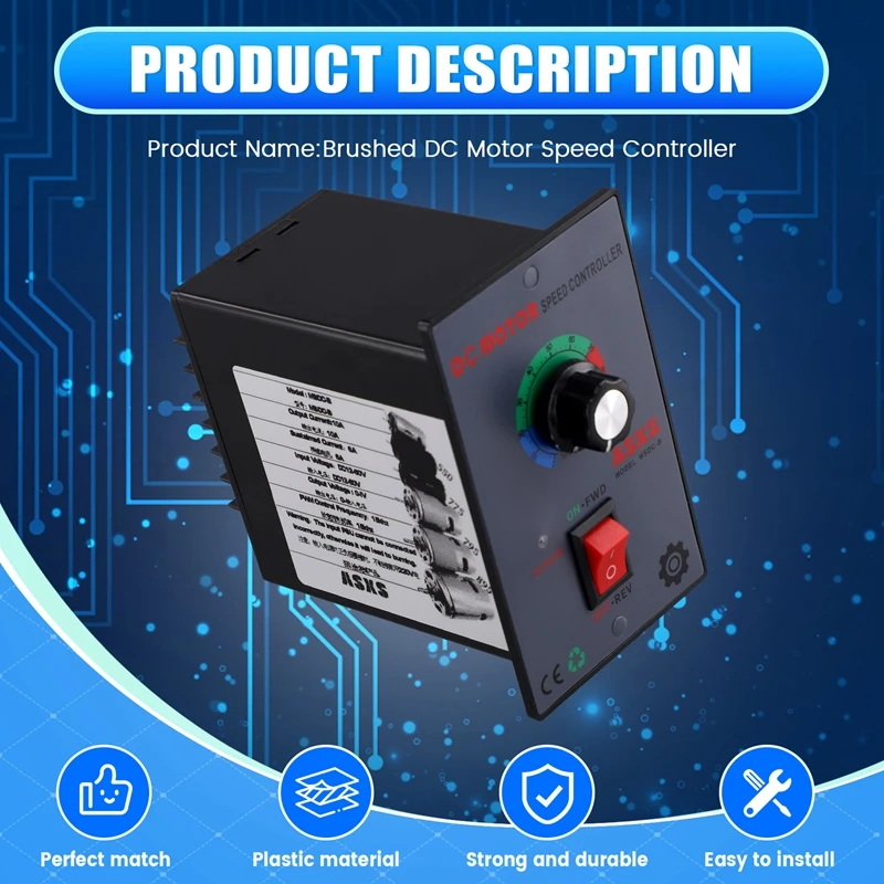 AC62-Brushed DC Motor Speed Controller Regulator PWM DC 12V 24V 36V For 775 795 Gear Motor Electric Parts