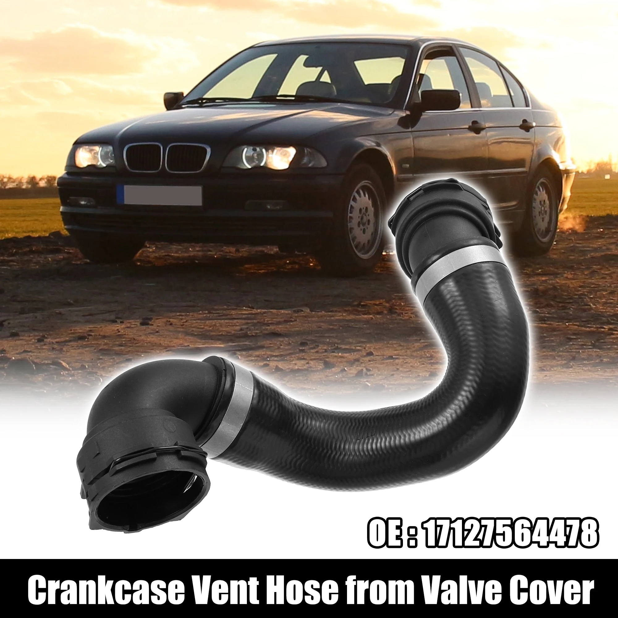 UXCELL 17127564478 Car Crankcase Vent Hose from Valve Cover for BMW 328i 2007-2013 for BMW 128i 2008-2013 for BMW 330i 2006