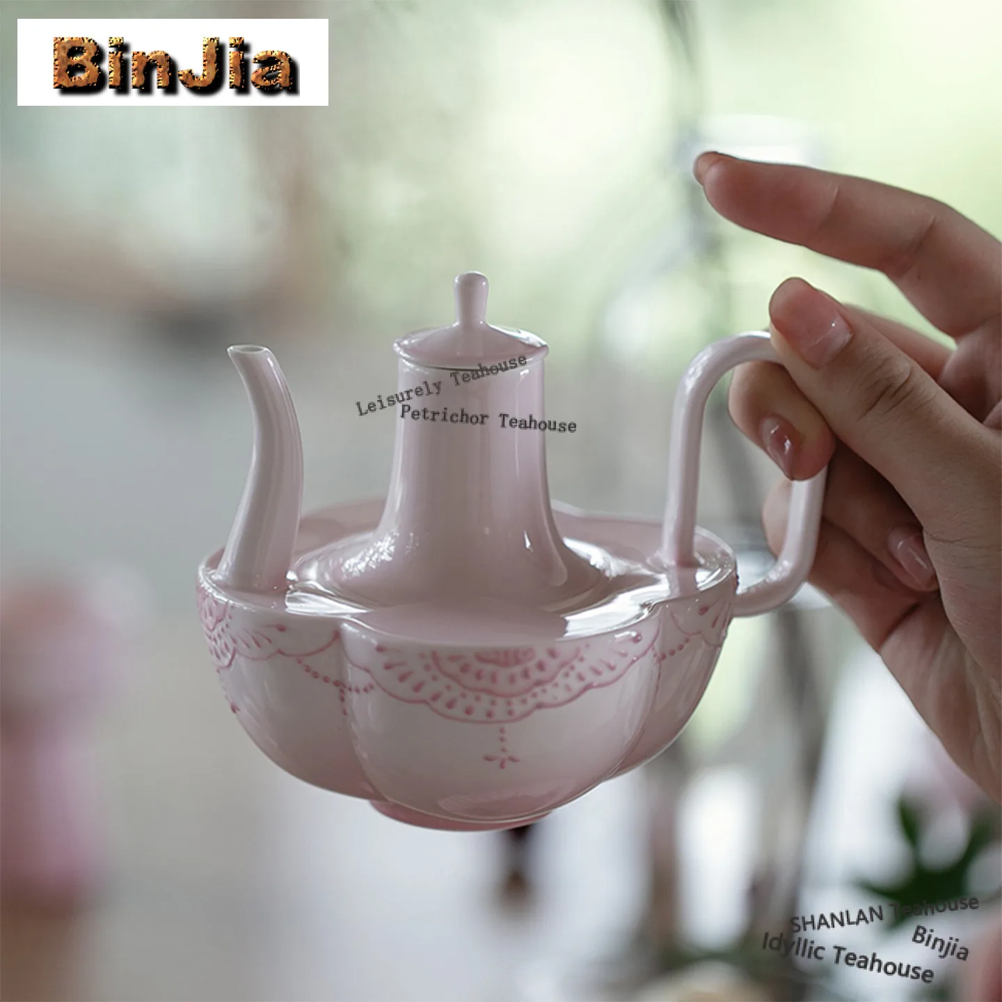 220ml Hand Painted Curtain Beads Teapot Creative Tea Infuser Pot Household Tea Maker Kettle Cha Gift Ornaments Wine Pot Craft