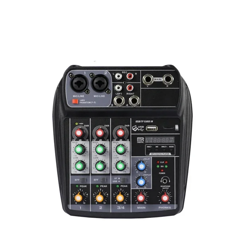 AL4 Portable 4 channel mixing audio Digital Audio professional+Audio phantom power 48v guitar accessories