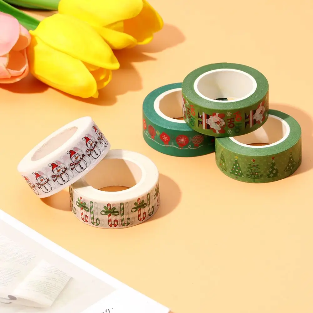 

Craft Scrapbooking Snow Deer Sticker Elk/Xmas tree Sticky Paper Masking Tape Christmas Decor Tape