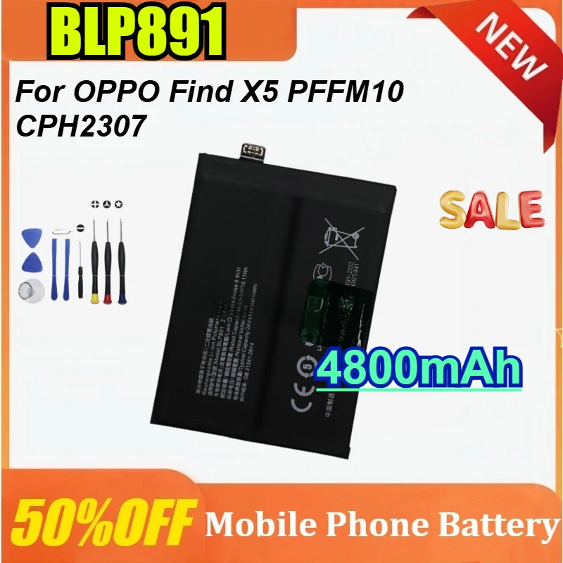 BLP891 4800mAh New Mobile Phone Replacement Battery for OPPO FIND X5/PFFM10/CPH2307 High Quality with Tool Kit