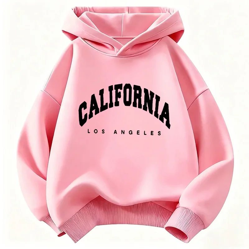 California Hoodie Los Angeles Varsity College Streetwear Vintage Ästhetik Rote Oversized Casual Sport Sweatshirts – Detail 7