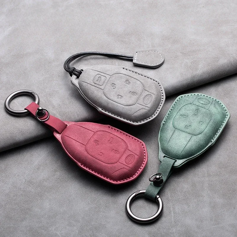 Leather Car Key Case Cover For GAC Trumpchi GS4 GM8 GA3 GA6 SGS7 GA4 GS5 GS3 Legend GS8 Empow J11 J12 J13 J14 J15 J16 Key Bag