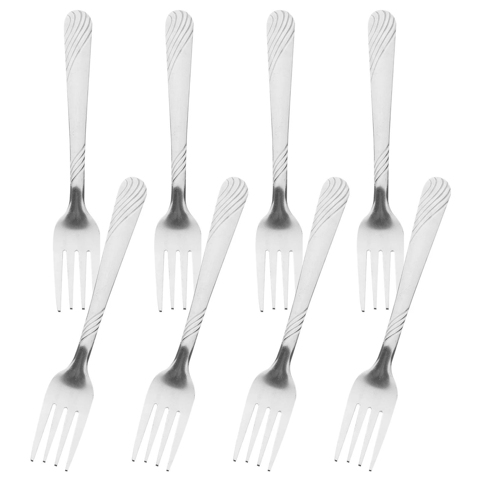 

Набор столовых приборов из нержавеющей стали, 8 шт., портативные многофункциональные вилки для барбекю, десертов, закусок, лапши, инструменты для сервировки, столовые приборы