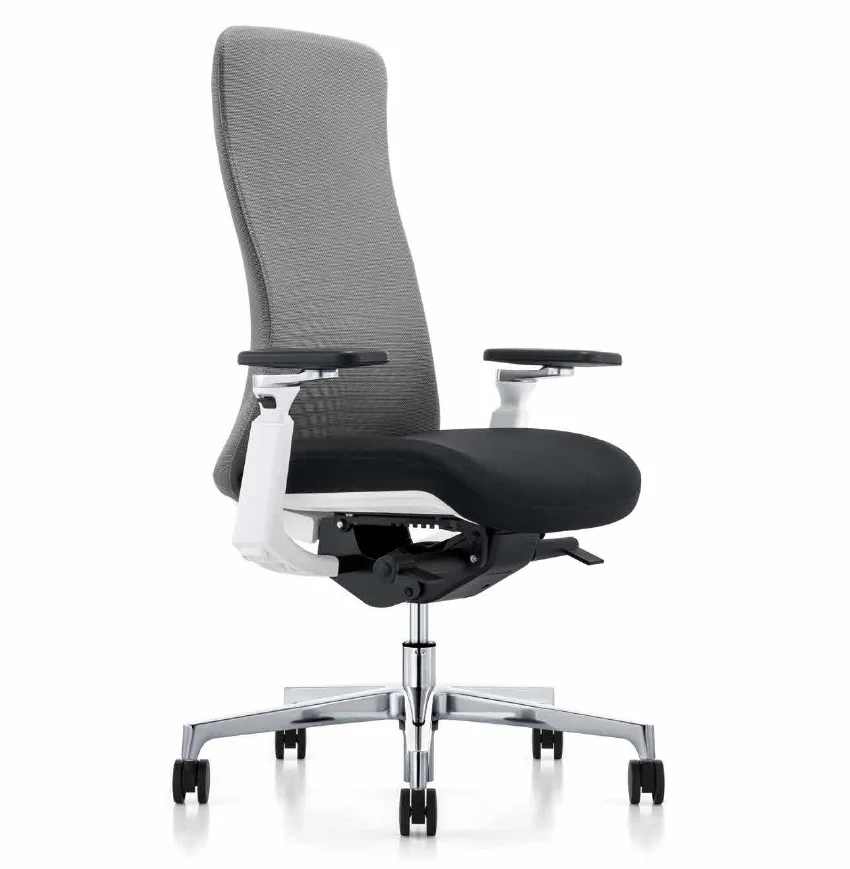 

Light Gray High Back Mesh Office Chair For Office People Modern Ergonomic Adjustable Swivel Office Boss Chair