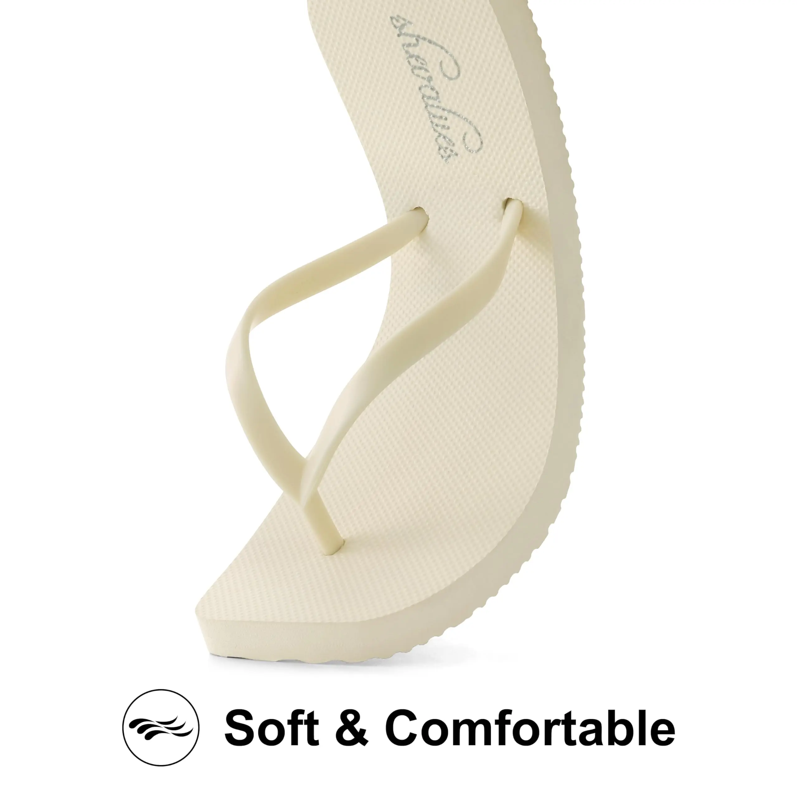 Comwarm Slim Square Toe Damen-Flip-Flops, rutschfeste, weiche Hausschuhe, langlebige Gummi-Flip-Flops für Strand, Pool, Badezimmer – Detail 9