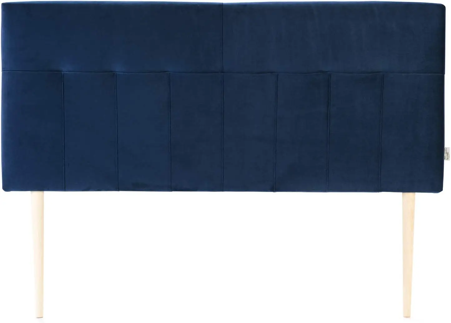 in Velluto Blu Scuro 160x100, Gambe di Legno, Kit Montaggio Incluso