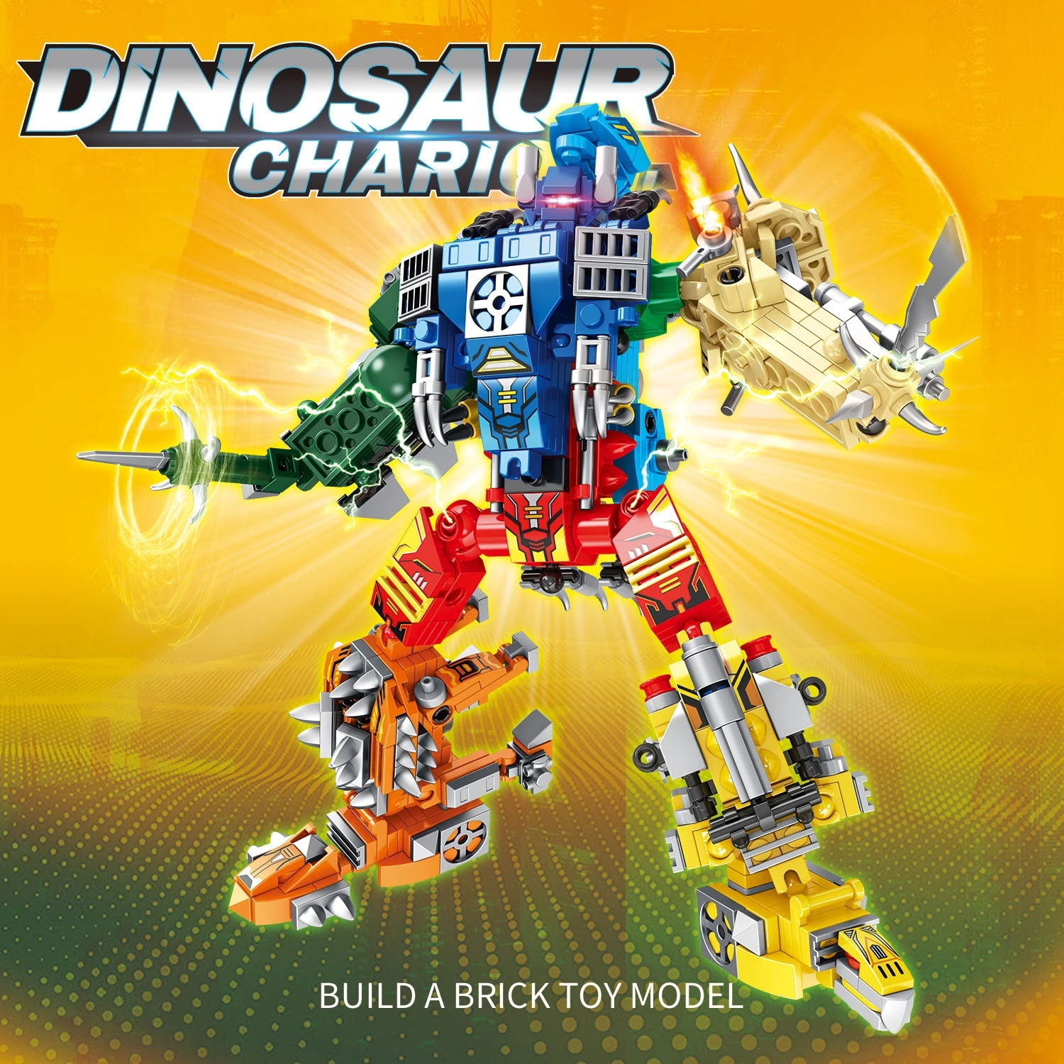 

821 шт., робот-трансформер динозавра, 8 в 1, строительные блоки, игрушка, сборка головоломки, кирпичи, модель, креативное украшение для рабочего стола, подарки