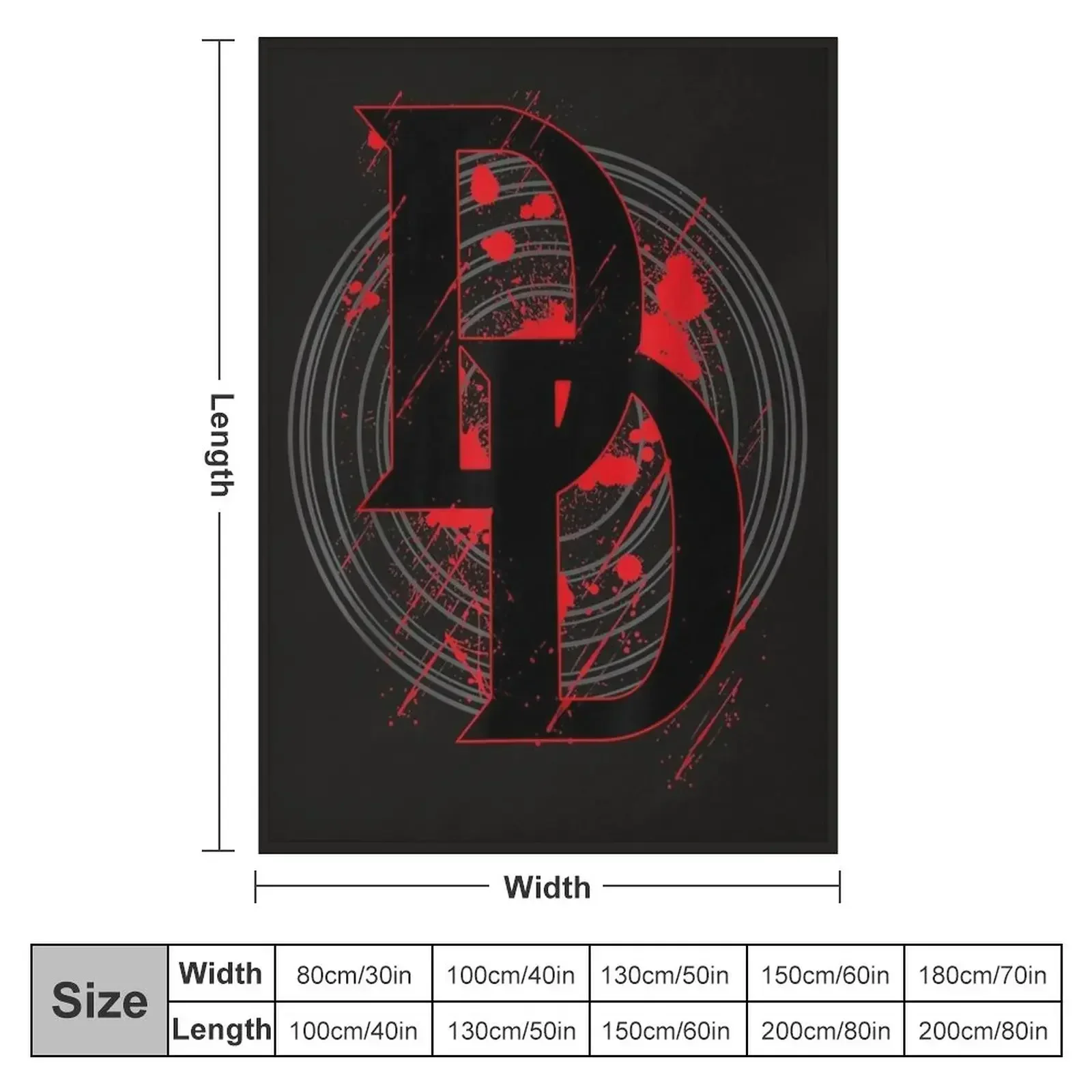 Daredevil DD Logo Vortex Red Rain Throw Blanket Bed valentine gift ideas decorative Blankets