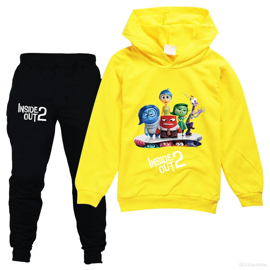 Inside Out 2 Hoodie bayi laki-laki, baju Sweatshirt Hoodie lucu, celana Hoodie anak perempuan remaja, Set 2 potong, hadiah terbaik