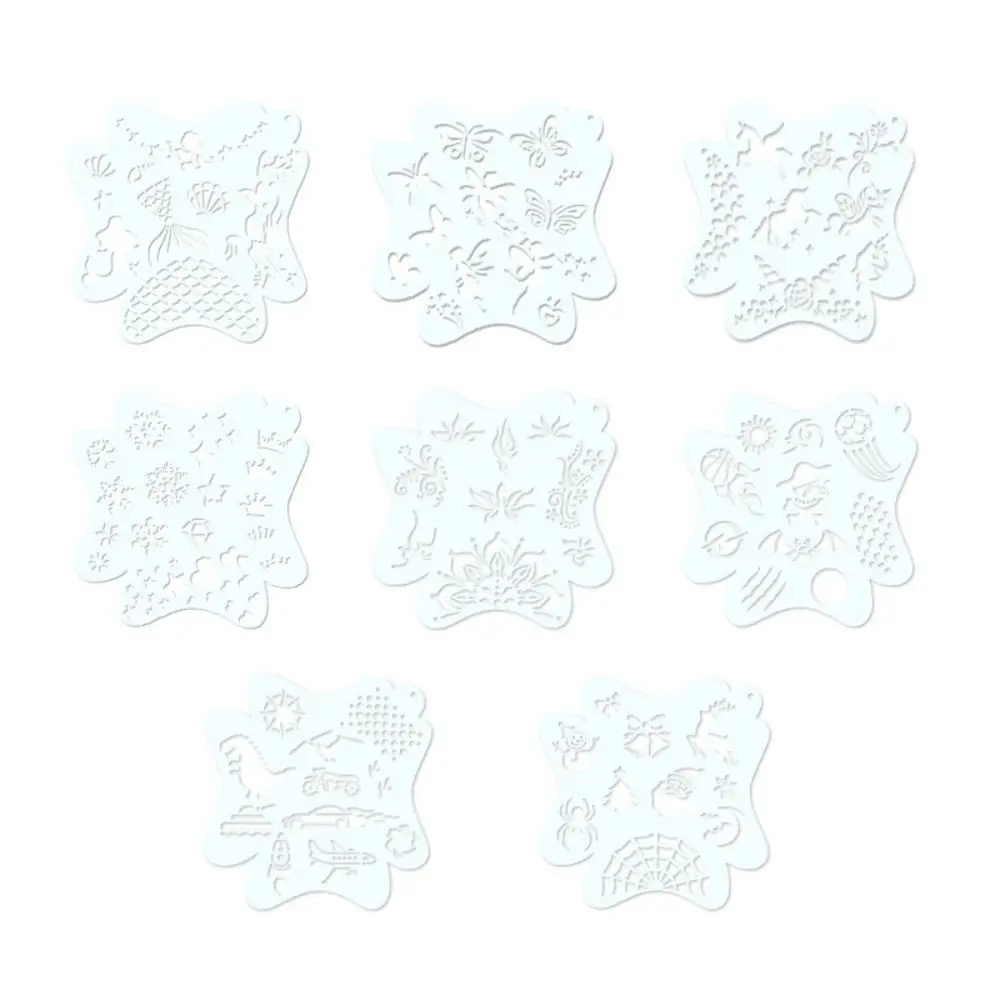 Stencil per copia Modelli di pittura per il viso Stencil per pittura per body art decorativi scavati fai-da-te Goffratura artigianale