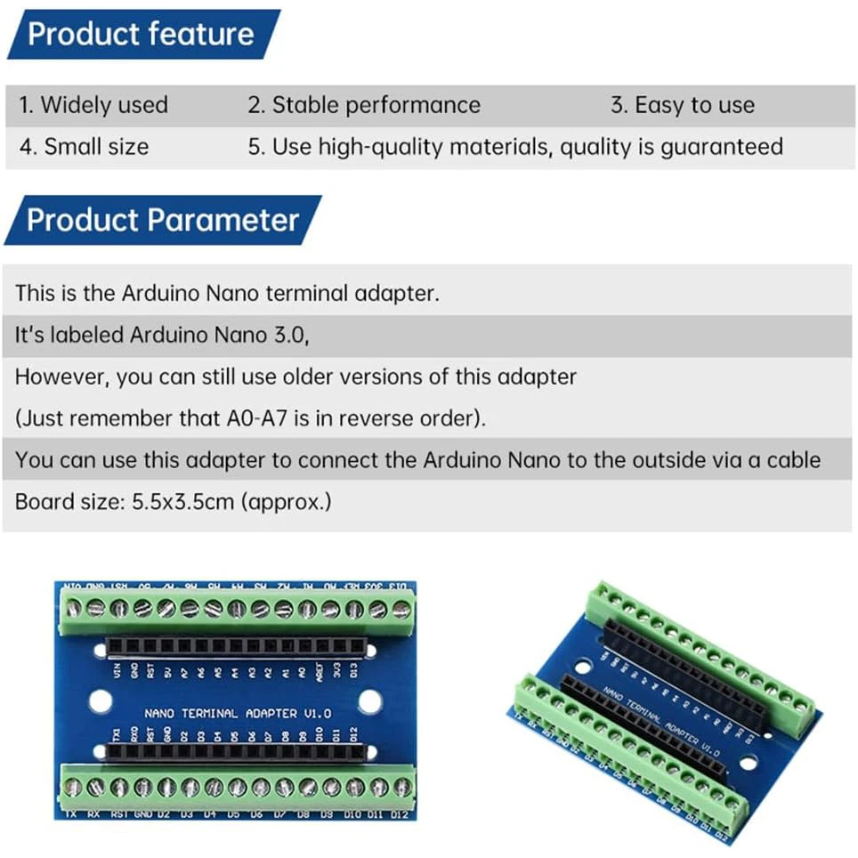 for Nano Breakout Board Terminal 3.81mm / 0.15