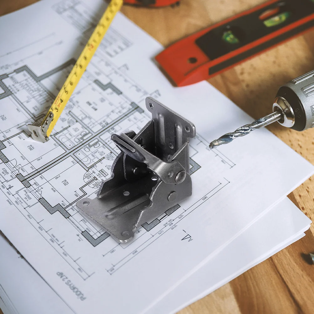 

4Pcs Folding Table Leg Hinge Steel Locking Foldable Brackets Durable Corrosion Resistant Locking Hinge Folding Shelf Brackets