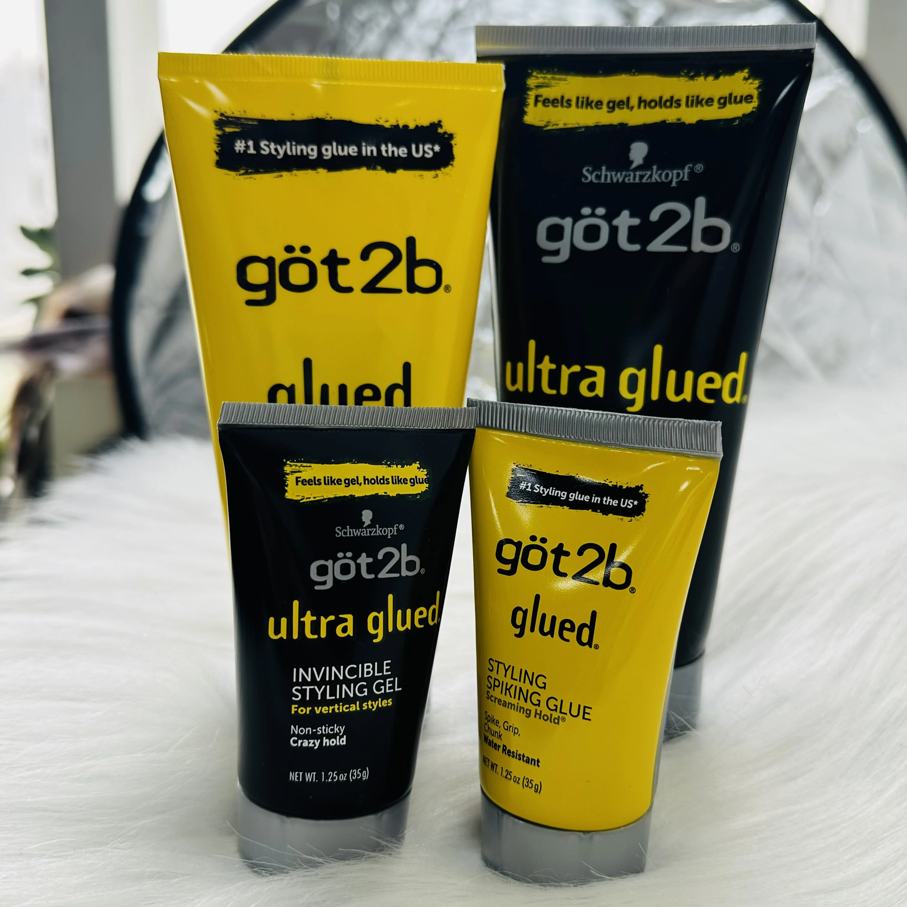 Got2b Glued Invincible Styling Hair Gel Got2b Ultra Glued Water Resistant Spike Grip Chunk Wig Accessories Strong Hold 1.25/6oz