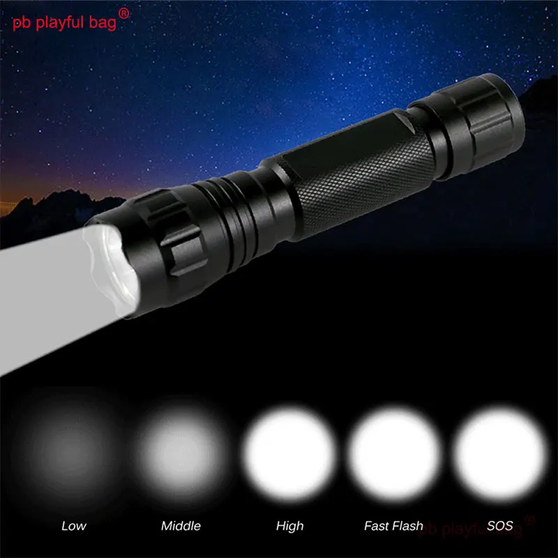 Ultra Bright Portable LED Flashlight Outdoor Camping Emergency Light T6 Q5 Tactical Flashlight Toy Parts Sports Equipment QG429