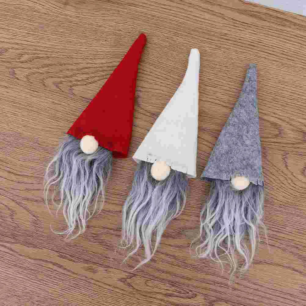 12 Pcs Christmas Party Decoration Hat Bottle Set Xmas Covers Cap Decoation