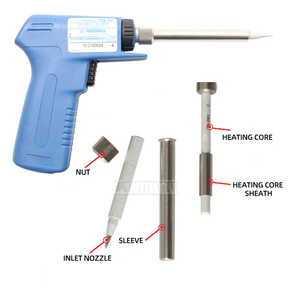 Japan TQ-77 Quick Heat Soldering Gun Pistol Type 220V Welding Iron 20W 200W Two-Stage Heat-Switch System High-power Heater