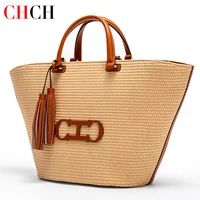 CHCH Bolso de mano para mujer 2024 Nuevo bolso de playa para vacaciones Bolso de playa Bolso de compras de mano