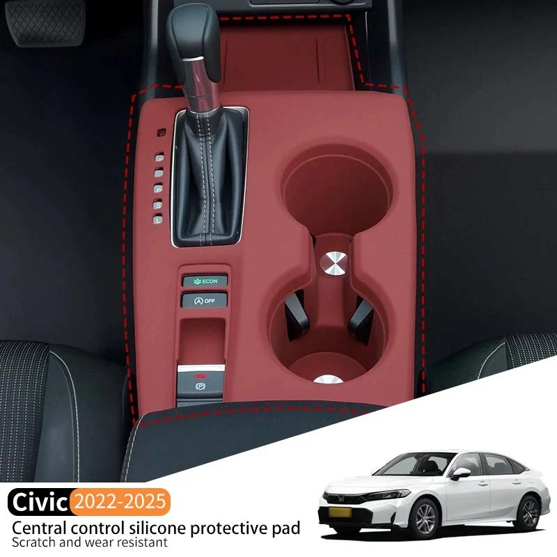 

For Honda Civic 11th 2022-2025 Car Central Control LHD Silicone Protector Pad Interior Scratch Wear resistant Cover Dustproof