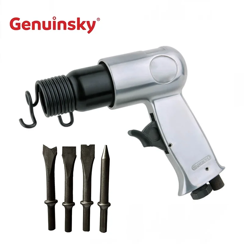 

1/4" 150mm air hammer with 4 round chisels industrial pneumatic tool car repair tool air shovel impact hammer for car servicin