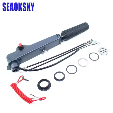 63V-42111-01-4D Handle Steering Assy with Cable For Yamaha 9.9HP 15HP 13.5HP F6 F8 F9.9 Outboard Engine 63V-W0084-00