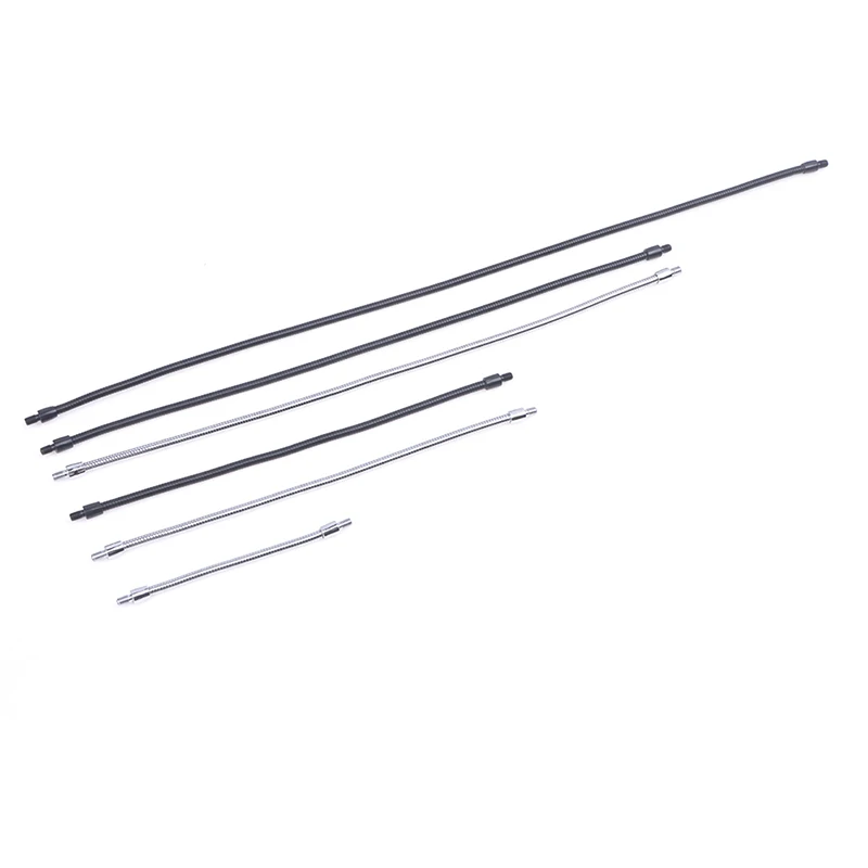 Tuyau de positionnement de microphone à col de cygne LED, raccords d'éclairage de tube de salle flexibles, 2 dents externes, noir figuré, argent