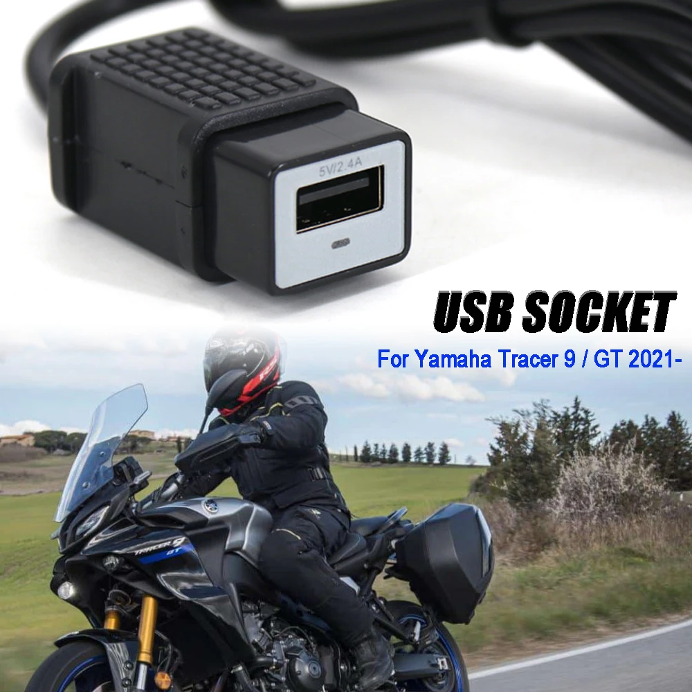 Motorcycle Accessories For YAMAHA Tracer 9 TRACER9 GT TRACER900 2021 2022 Plug and Play USB Charging Port