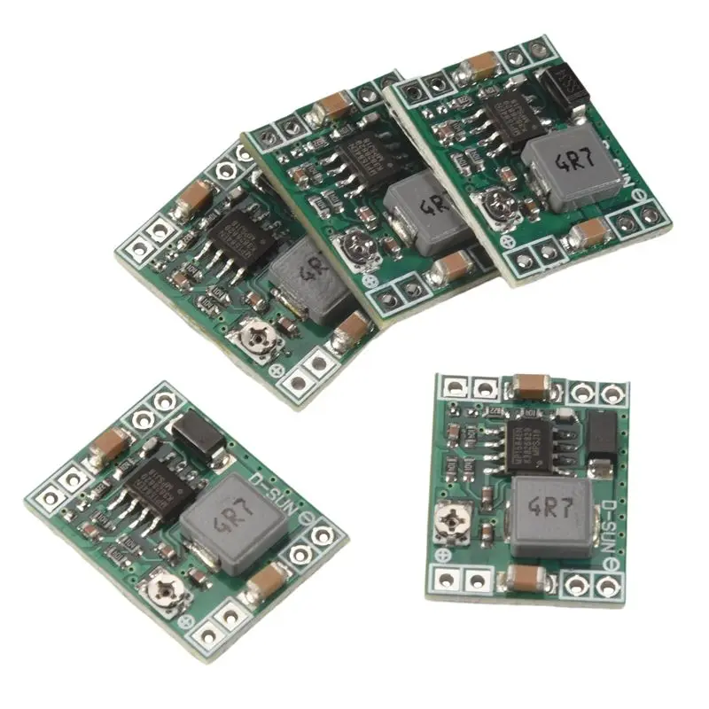 ABHI-5Pcs Mini MP1584EN DC-DC Buck Converter Adjustable Power Supply Module 24V To 12V 9V 5V 3V Reduced Voltage Regulator