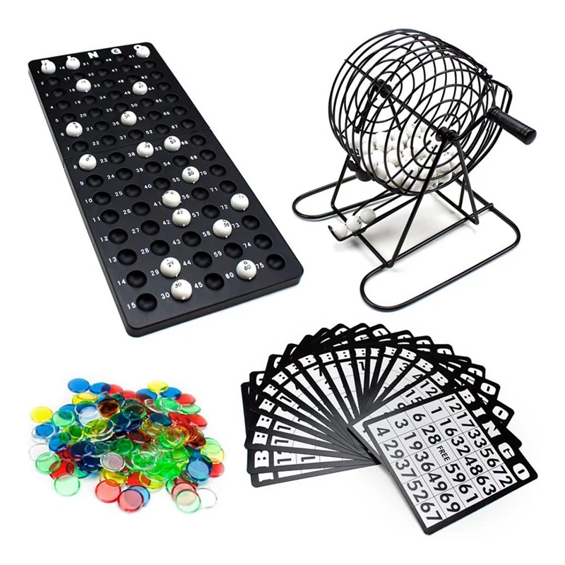 

Hot Regal Games - Deluxe Bingo Set - Includes Bingo Cage, Master Board, Mixed Cards, 75 Calling Balls, For Large Parties