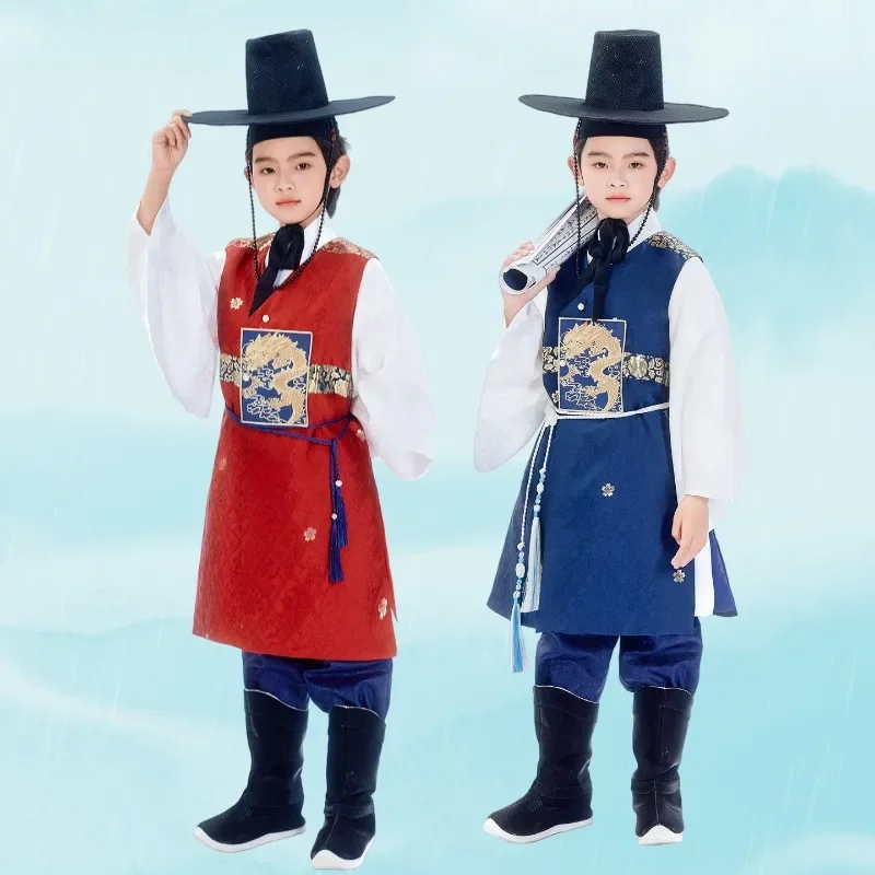 Kids Korean Traditional Clothing National Hanbok Boys Stage Performance Dance Costume