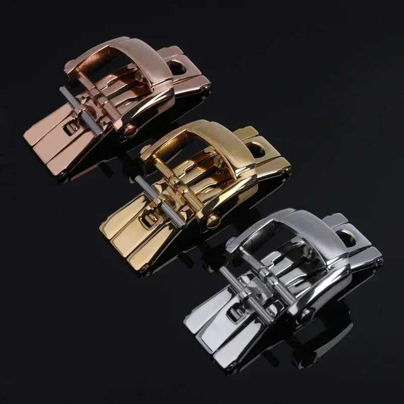 

High Quality 18mm Precision Stainless Steel Folding Buckle For Patek Strap Philippe Leather Rubber Watchband Nautilus Pin Clasp