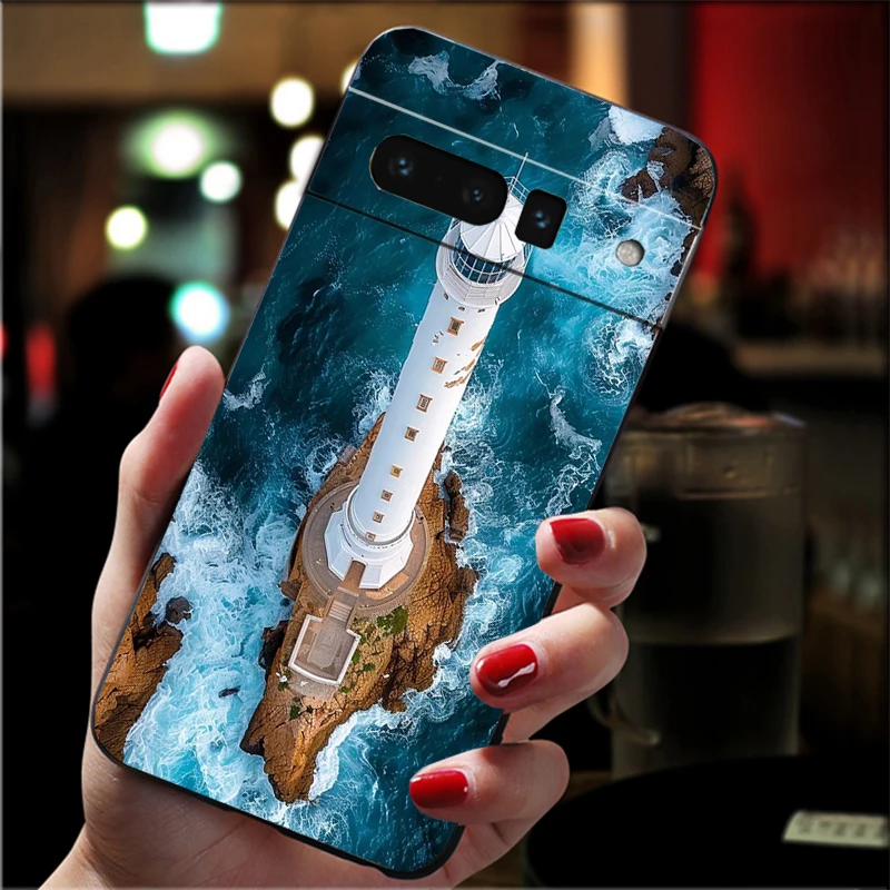 

Phone Case For Google Pixel 10 9 Pro XL 9A 8 7 6 Pro Pixel 8A 7A 6A Pixel 8 7 6 5 Lighthouse Case