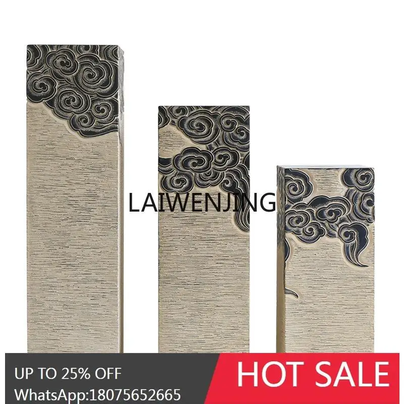 

new Chinese Zen antique auspicious cloud display column floor ornament decorative base