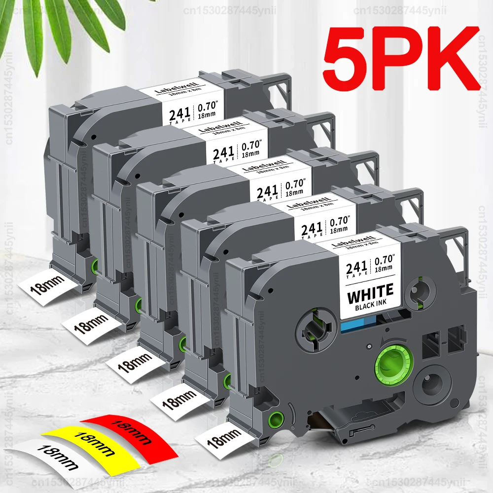 3pk-5pk-18mm-fita-de-etiqueta-tze241-compativel-brother-fita-de-etiqueta-tze-241-141-441-541-641-741-para-irmao-p-touch-fabricante-de-etiquetas-pt-e500