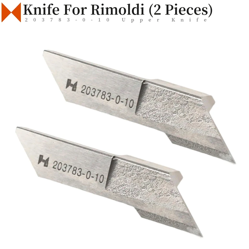 203783-0-10 (290-112 / 2777-1121) Angled Upper Knife for RIMOLDI 27 / 327 / 329 / 527 / 627 Sewing Machine Part Blade (2 Pieces)