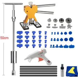 Kit de herramientas de reparación de abolladuras sin pintura para carrocería de coche, extractor de abolladuras automático, Kit de hoja de Metal, martillo deslizante inverso, ventosa