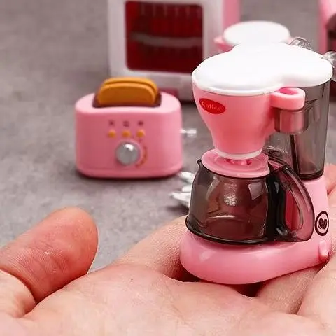 1Set 1:12 Dollhouse Miniature Coffee Machine Egg Beater Home Appliances Model For Doll House Decor Accessories Toy
