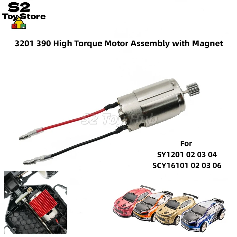 

Высокоскоростной коллекторный мотор Sanyao 390 с металлическим редуктором 14T и высоким крутящим моментом для радиоуправляемых гоночных машин, запчасти для DIY-модернизации, для любителей хобби